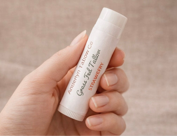 Grass Fed Tallow Balm- Strawberry