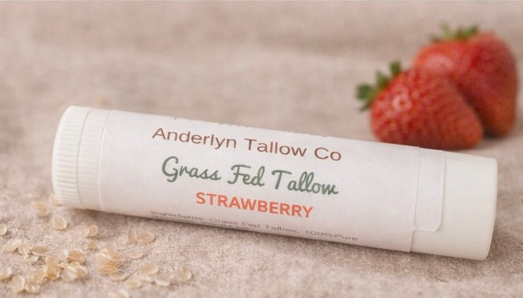 Grass Fed Tallow Balm- Strawberry